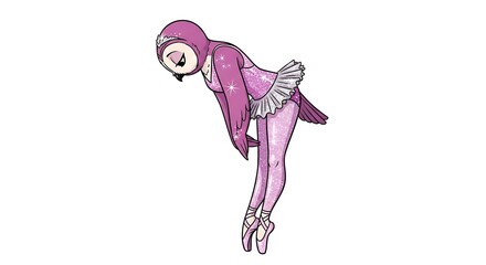 Naklejka premium Purple dinosaur cartoon character standing.