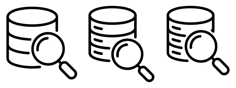 database search server icon set