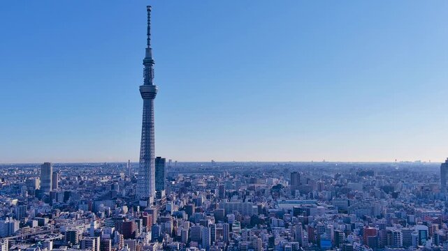 東京スカイツリーの空撮