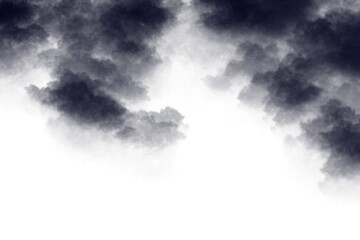 Fototapeta premium Dark Navy Blue Storm Cloud Overlay PNG Transparent Background