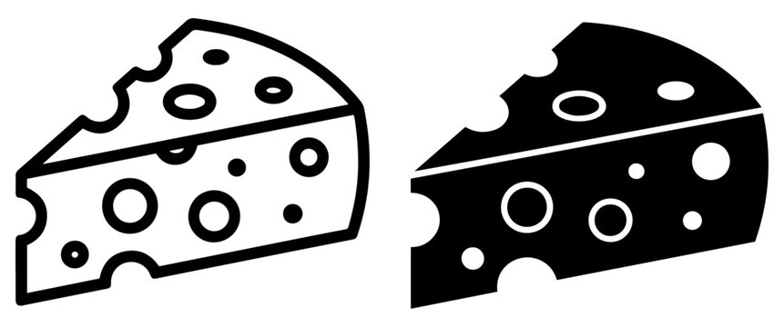 cheese slice outline filled icon