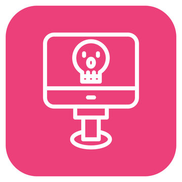 Computer Hacked Icon Style
