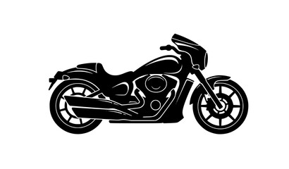 Obraz premium Bullet Bike Vector Silhouette Icon for Motorcycle, Transport, and Vehicles