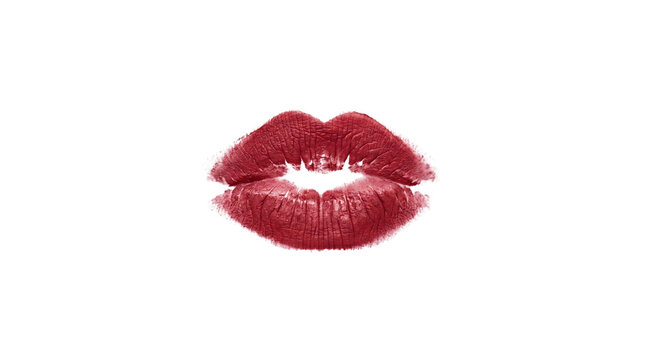 red lips isolated