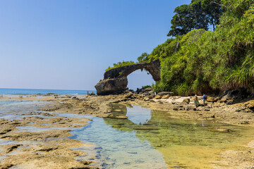 Obraz premium Natural bridge 1 and 2, Neil Island, Andaman 