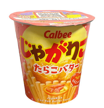 【カルビー】 &rdquo;じゃがりこ&rdquo;たらこバター　
Japanese company, Calbee, "Jagarico" Tarako Butter flavor,