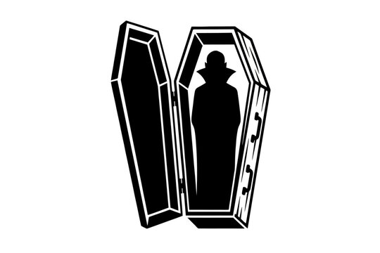 Vampire Rising from Coffin