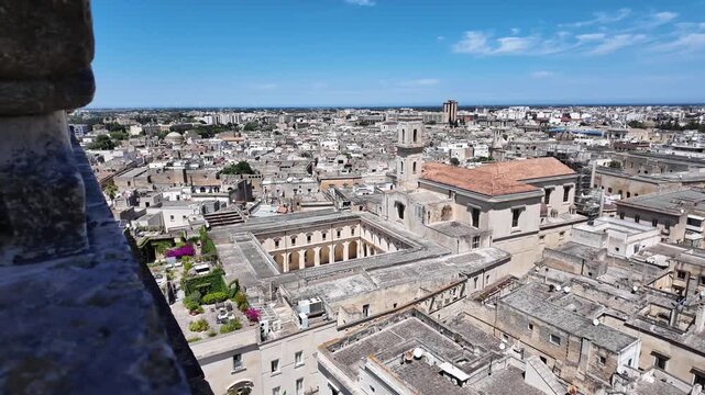 Amazing view of The Old town of Lecce, Apulia Region, Italy