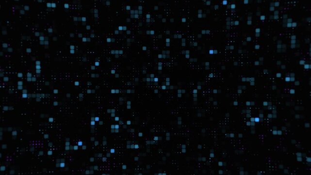 Abstract digital technology background, with glowing blue, data pixels