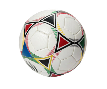 Colorful soccer ball isolated on a white background for sports and games
