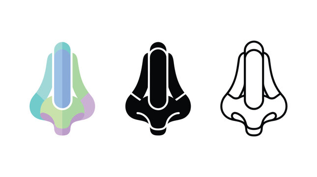 Nose icon, simple element from human body parts concept, creative nose icon for design.