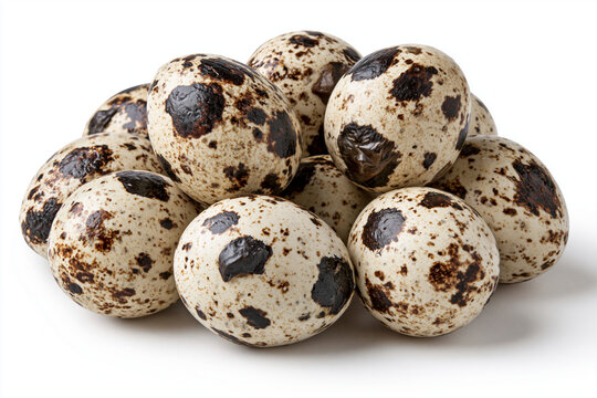 Quail Eggs isolated on white background