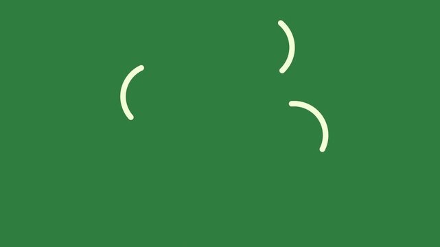 Lines flower on smiley face it dot outline of clover colorful creative cartoonish composition style emotion movement