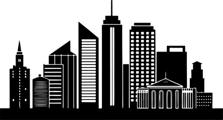 Obraz premium Birmingham AL skyline vector illustration