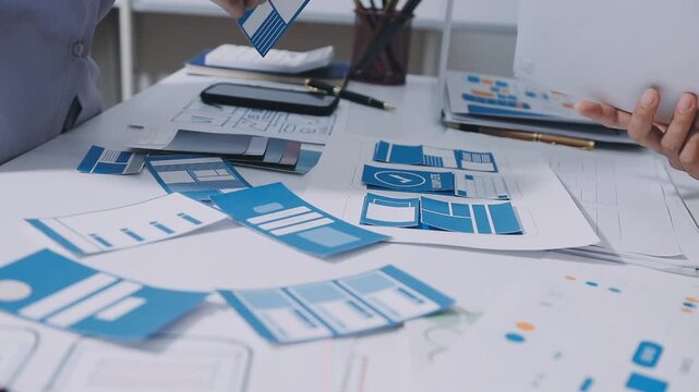 team of UI UX web designer are working together to develop mobile responsive websites with UI UX front end designer previews, UI UX web development ideas, front end designer. application development