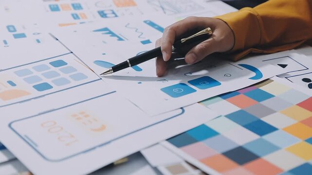 team of UI UX web designer are working together to develop mobile responsive websites with UI UX front end designer previews, UI UX web development ideas, front end designer. application development