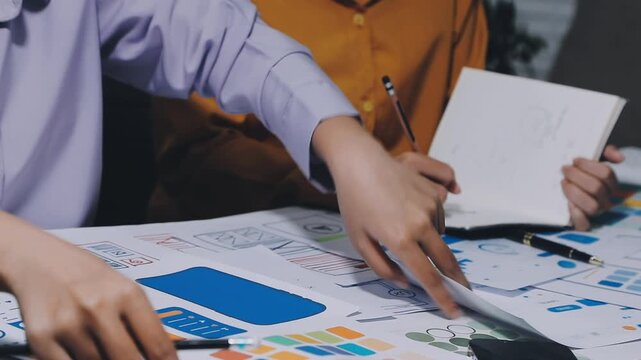 team of UI UX web designer are working together to develop mobile responsive websites with UI UX front end designer previews, UI UX web development ideas, front end designer. application development