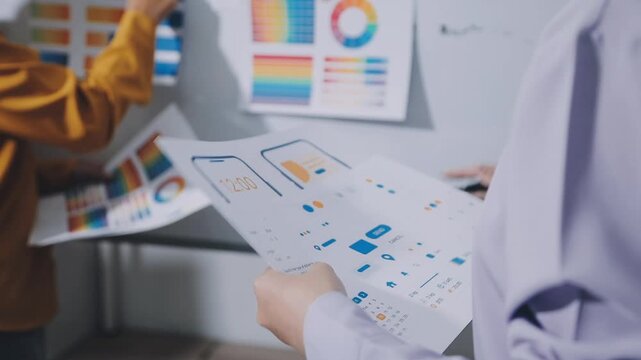 team of UI UX web designer are working together to develop mobile responsive websites with UI UX front end designer previews, UI UX web development ideas, front end designer. application development