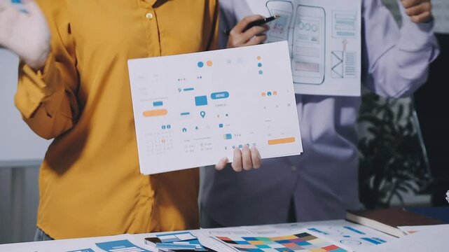 team of UI UX web designer are working together to develop mobile responsive websites with UI UX front end designer previews, UI UX web development ideas, front end designer. application development
