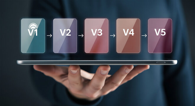 Software version control process, digital product release cycle, system upgrade workflow