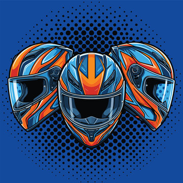 Realistische cool helmet Vector Illustration | Cooler Helm f&uuml;r T-Shirt-Design