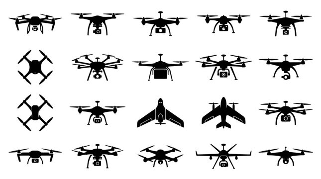 Drone and Quadcopter Icon Set