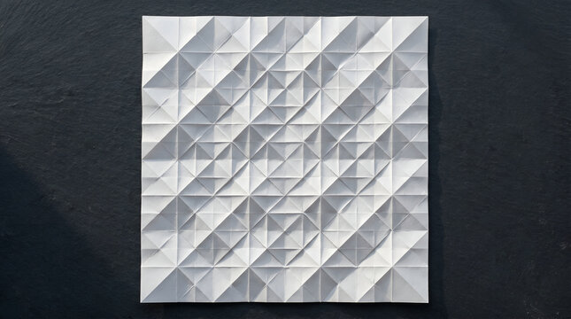 Abstract geometric paper texture with folded origami pattern