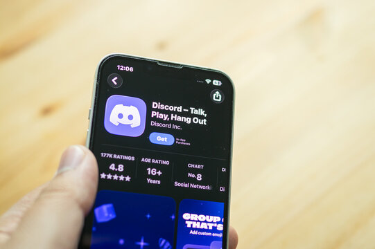 Chachoengsao, Thailand - June 7, 2026: Smartphone displaying the Discord social communication application