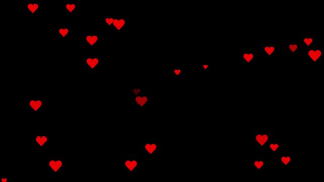 Hearts particles animation. love icon. Heart animation.red hearts flying icon, love animation, Flying Hearts motion background.
Valentine's day, Love Heart Icon of Social media Floating Up.