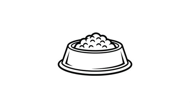 Dog food in a bowl.