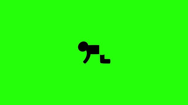 High quality 4K video showing a small baby infant crawling on the floor silhouette bouncing into view. Creative technical asset for early childhood development site.