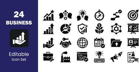 Fototapeta premium business icons for presentations and marketing materials