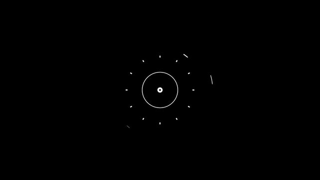 Animated Circle Burst Effect with Shiny Glowing Firework Lines. fireworks, blast, burst, boom, circle, explosion, glittering. 4k alfa channel on transparent background.