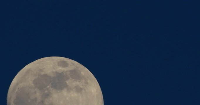 Timelapse moon in the sky