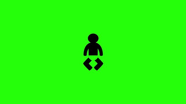 Professional 4K footage of a cute newborn baby infant silhouette bouncing cleanly. Clean asset for maternity hospital pediatric care center corporate web.