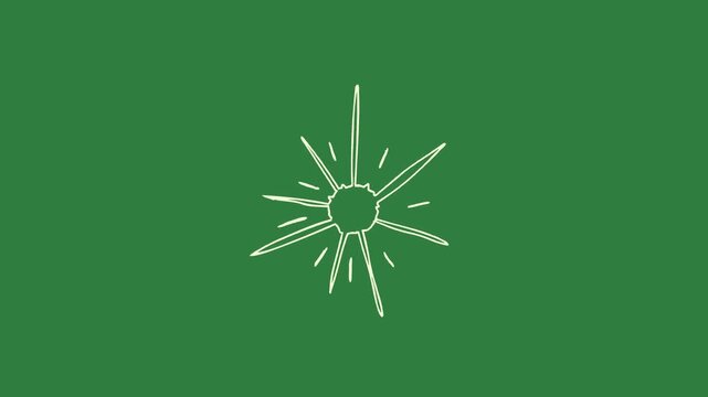 Dots the sun in middle outline star dragon depth design elements movement motion illustration creative composition