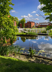Pomeranian Voivodeship, Nowy Dwór Gdański, view of the park and a small museum. © Leszek