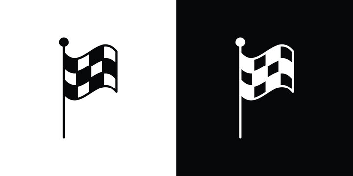 Flag checkered icon clipart for apps and web