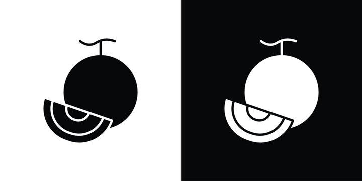 Melon icon clipart for apps and web