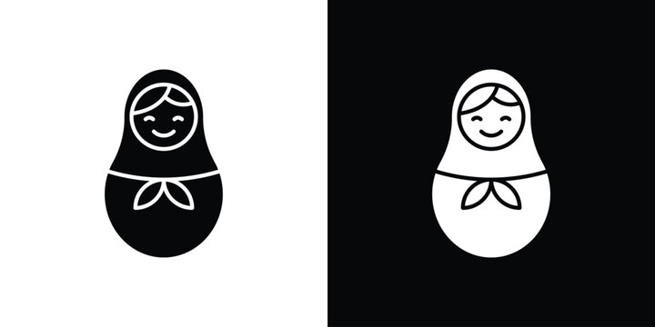 Nesting dolls icon clipart for apps and web