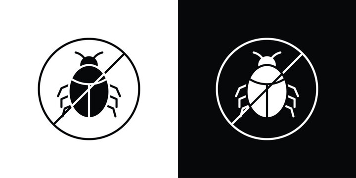 No Bug icon clipart for apps and web