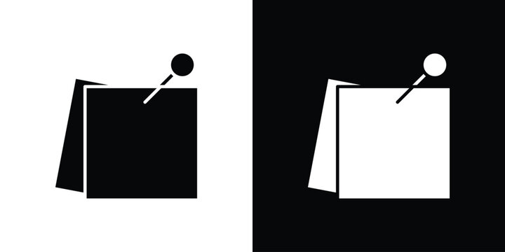Note sticky icon clipart for apps and web