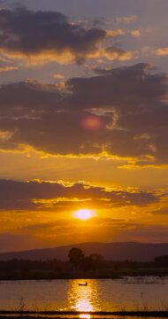 sunset over the sea