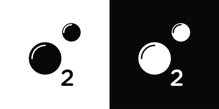 Oxygen O2 icon clipart for apps and web