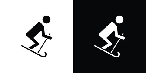 Skiing icon clipart for apps and web © Sabrin