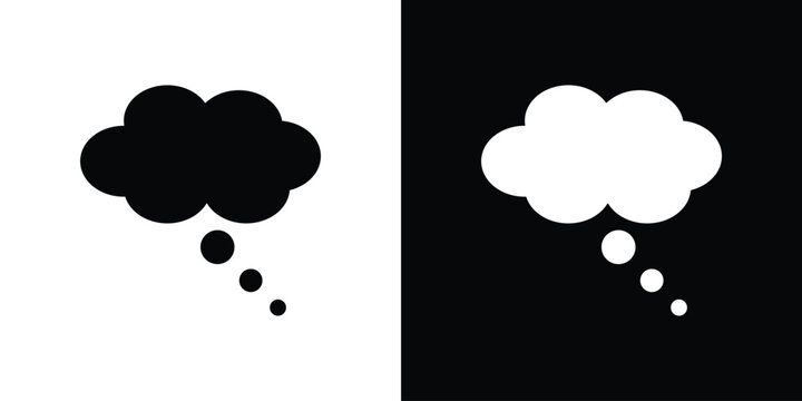 Thought bubble icon clipart for apps and web