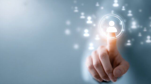 Human touch interface technology concept