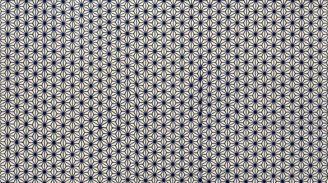 Seamless japanese hemp leaf pattern, asanoha geometric design
