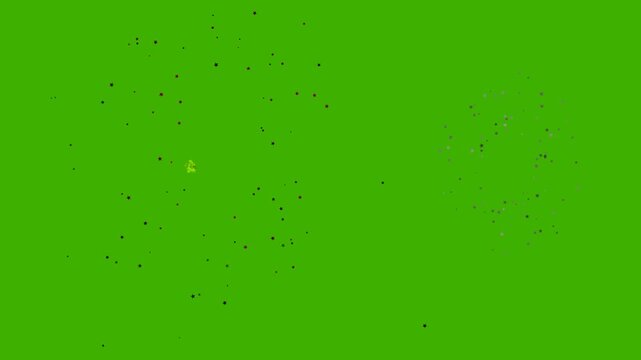 Grand finale fireworks bursting on green screen for celebration overlay