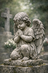 Fototapeta premium Angel Statue at Cemetery